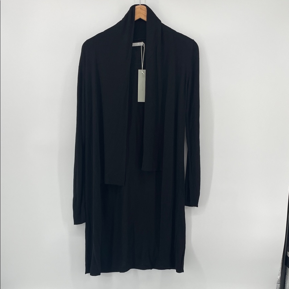 One Grey Day Open Front Cardigan in Black S A14